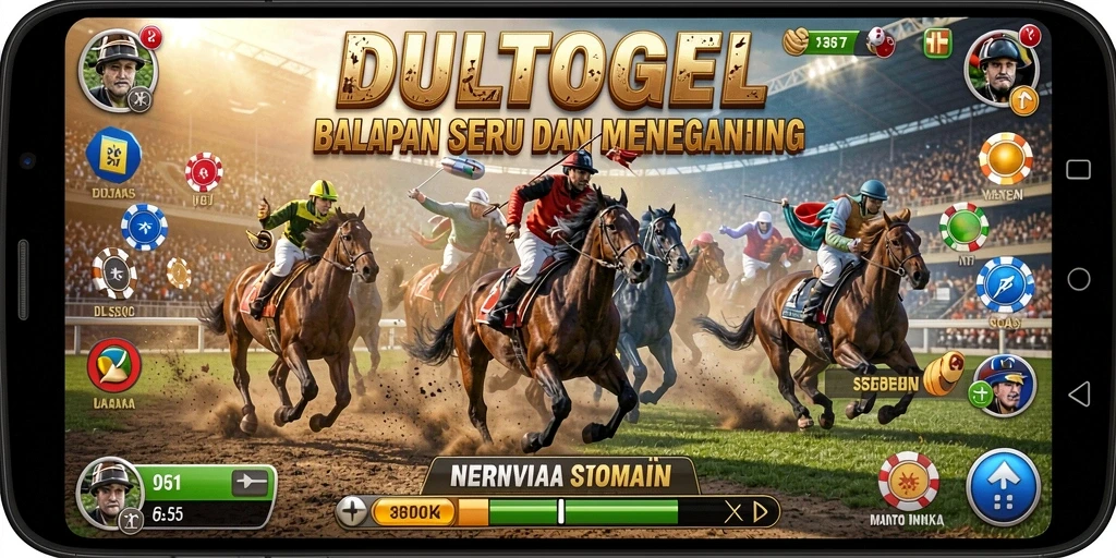 Screenshot DULTOGEL menampilkan momen balapan mendebarkan dan grafis memukau.