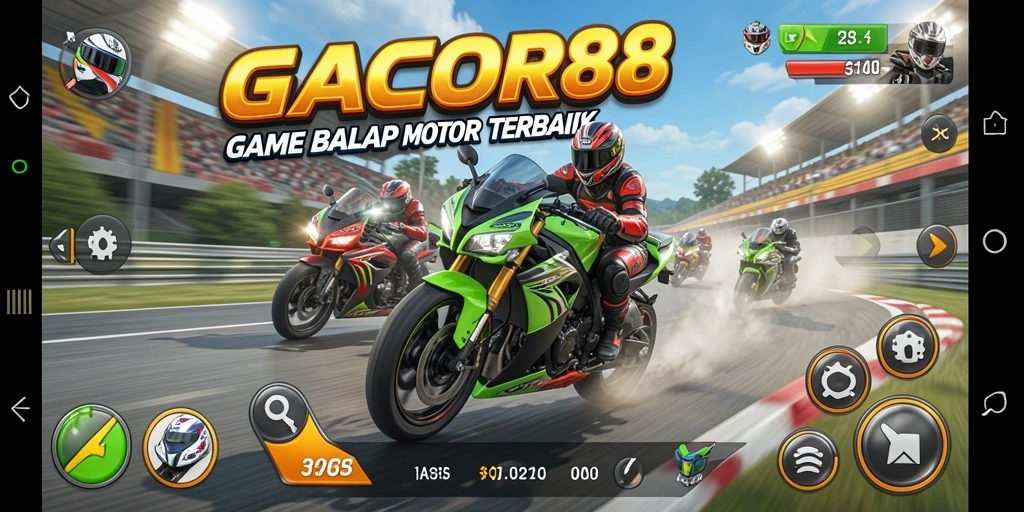 Tampilan seru balapan motor dalam GACOR88