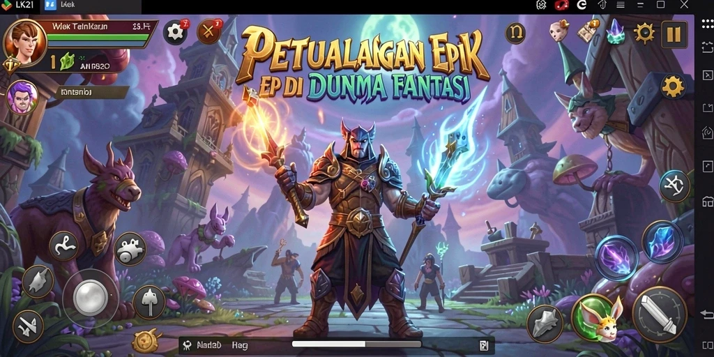 Tampilan gameplay LK21 yang menakjubkan dalam petualangan RPG.